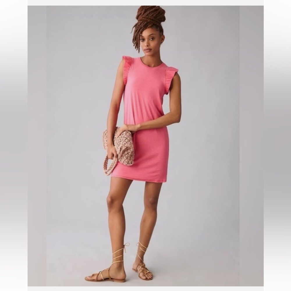 Nation Ltd Elliot Flutter Sleeve Pima Cotton Dress